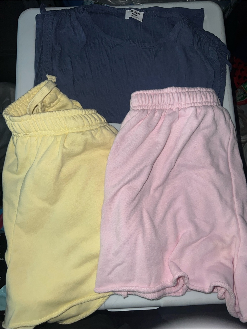 Cotton On Girls Elastic-Waist Shorts in Pink, Yellow & Navy